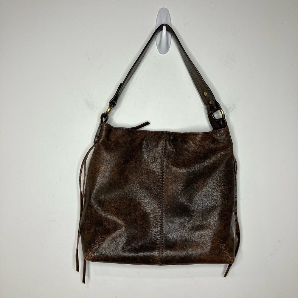 Noni Bossi brown leather hobo‎ bag